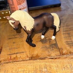 Elegant Brown and Cream Horse Figurine